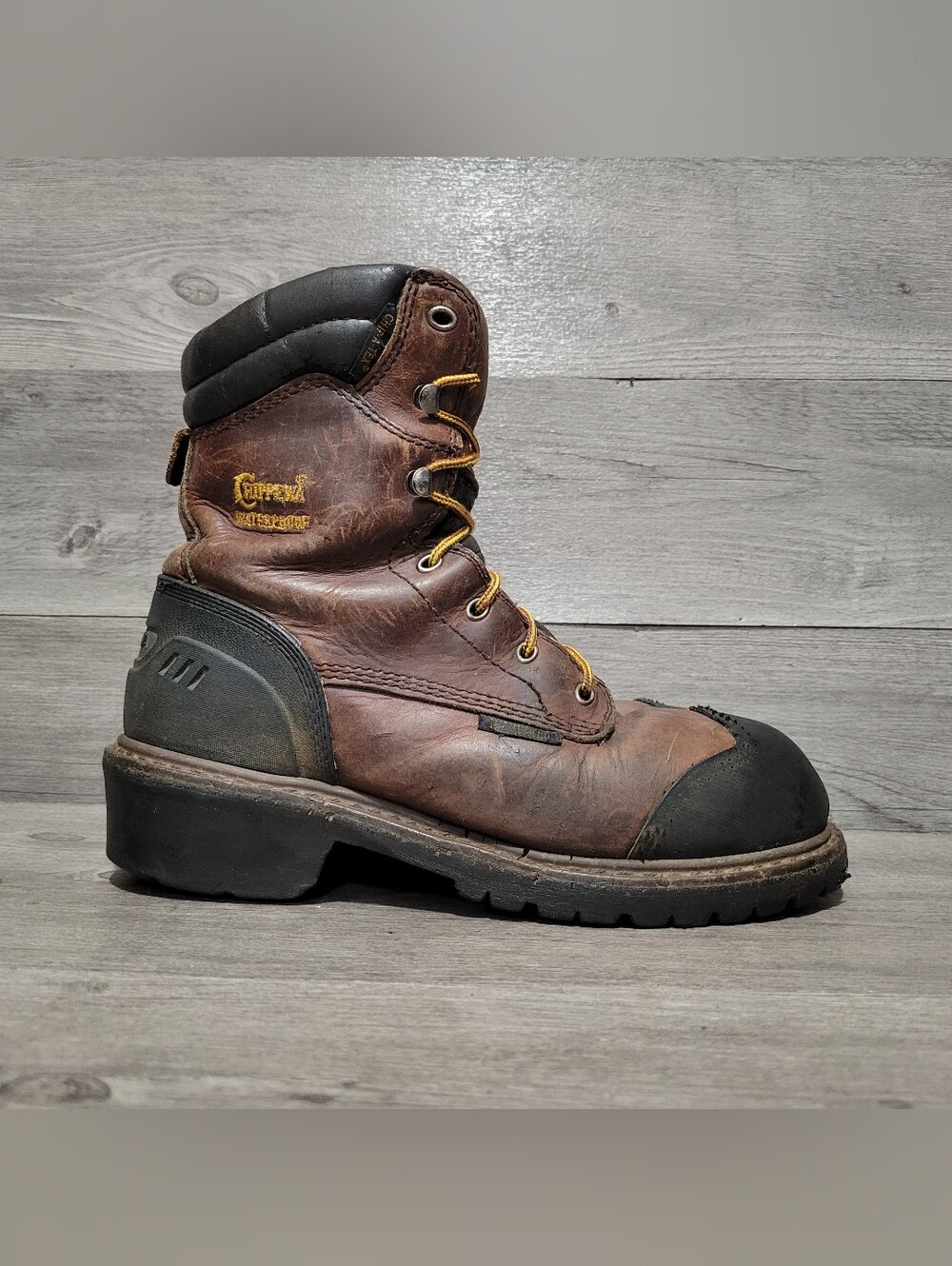 Chippewa Aldarion 8" Mens Size 9 Waterproof Logger Boots Brown